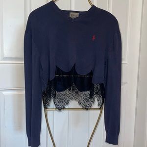 LF FURST OF A KIND Ralph Lauren with eyelash lace sweatshirt.